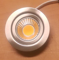 Led-alasvalo 4W, IP20, harjattu teräs