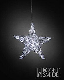 Led-akryylitähti 34cm, valkoinen