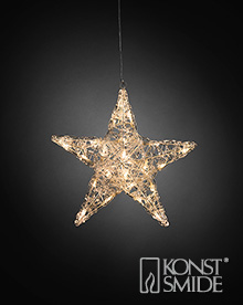 Led-akryylitähti 34cm, lämmin valkoinen