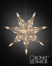 Led-akryylitähti 45cm, lämmin valkoinen
