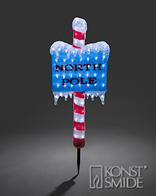 Kyltti "North Pole" 103cm