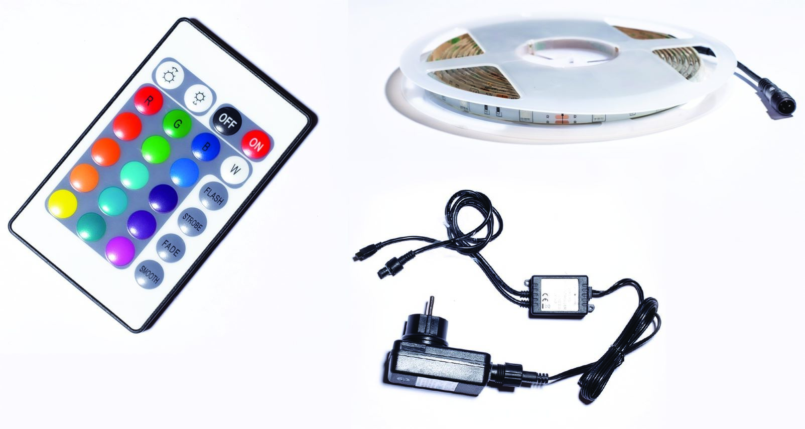 Led-valonauhasarja RGB 5m (7,2W/m) IP65/IP44