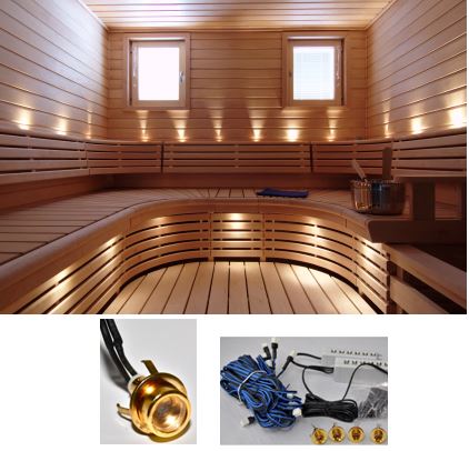 Led-valosarja 12-osainen, musta, IP54