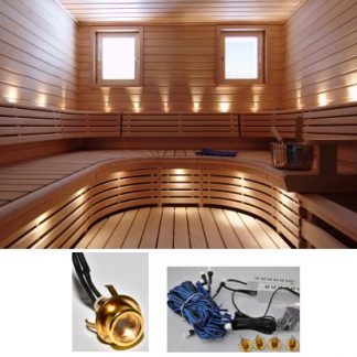 Led-valosarja 6-osainen messinki IP54