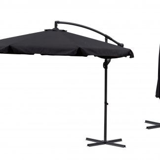 Päivänvarjo Banana 3m musta