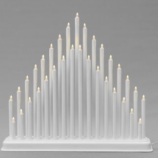Pihla kynttelikkö valkoinen 33led