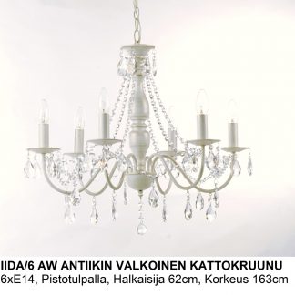 Iida kattokruunu antiikinvalkoinen