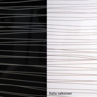 Alumocci sisustuslevy raita musta / raita valkoinen 1220x3050mm