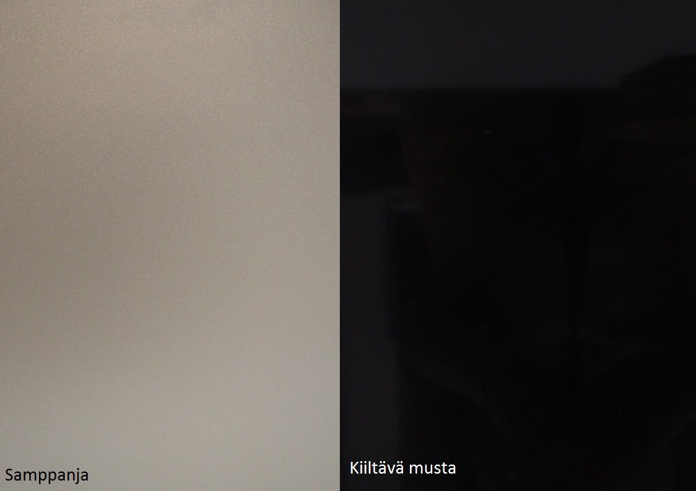 Alumocci sisustuslevy samppanja / kiiltävä musta 500x3050mm