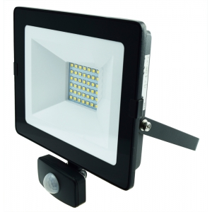 Led-valonheitin 30W PIR musta