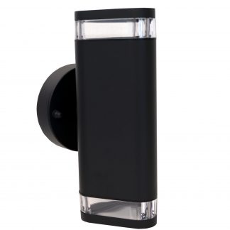 Led Energie seinävalaisin Wien 2-os IP44 musta