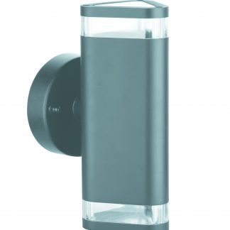 Led Energie seinävalaisin Wien 2-os IP44 tummanharmaa