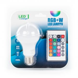 Smart ledlamppu E27 9W 800lm kaukosäätimellä