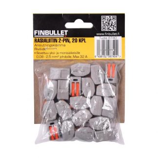 Rasialiitin 2-pin 20kpl