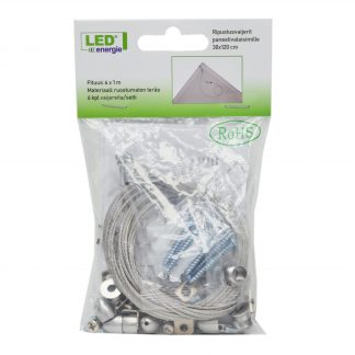 Paneelivalaisimen 30x120cm vaijeriripustussarja