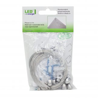 Paneelivalaisimen 30x30cm ja 60x60cm vaijeriripustussarja