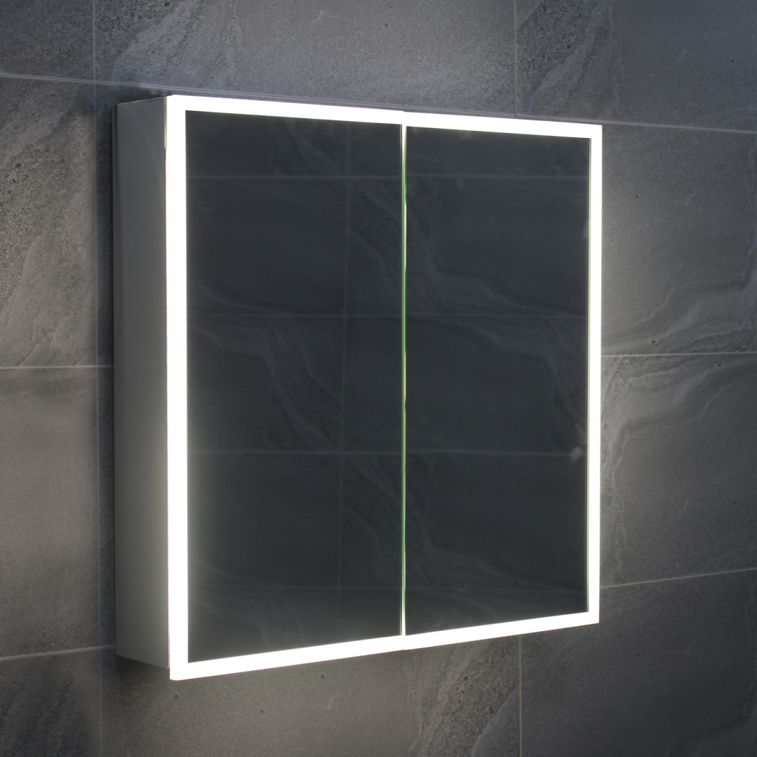 Parma LED-peilikaappi 29W, 2700lm, 4000K, 2 pistorasiaa, IP44