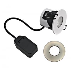 LED-alasvalo 5W IP44 dim valk/teräs