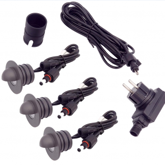 Led Energie terassi-/ porrasvalosarja 4x1W tummanharmaa