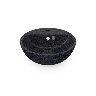 Woodio soft allas pyöreä char glossy (musta)