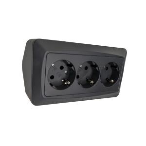 Pistorasia HIILI 3-os maadoitettu pinta kulma mattamusta