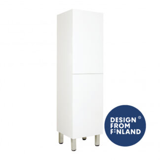 Pyykkikaappi valkoinen PVC