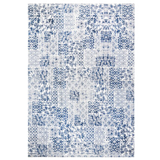 Fanni K Matto Aamu 140x200cm Sini/valkoinen