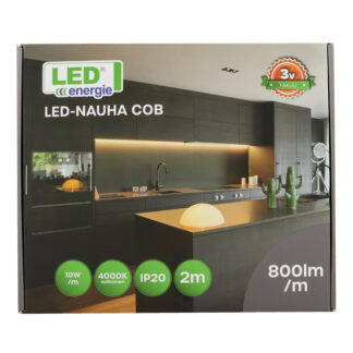 COB led-valonauhasarja 2m, 10W/m. 800lm/m, 4000K