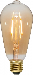 LED-lamppu E27 ST64 Plain Amber 2000K   80lm