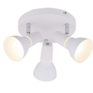 Tobaco 3-osainen pyöreä kattospotti valkoinen