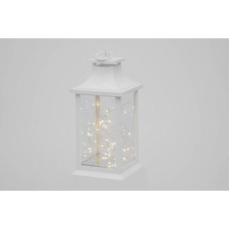 Lyhty koristevaloilla valkoinen 40LED 30 cm