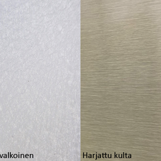 Alumocci sisustuslevy struktuuri valkoinen / harjattu kulta 500x3050mm