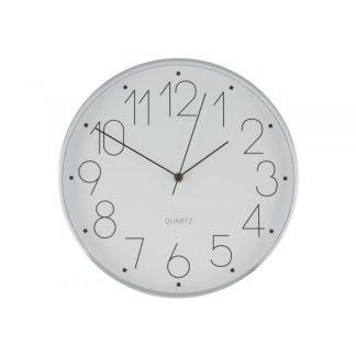 Seinäkello 31 cm harjattu alumiini