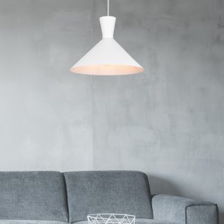 Enzo riippuvalaisin 35 cm valkoinen