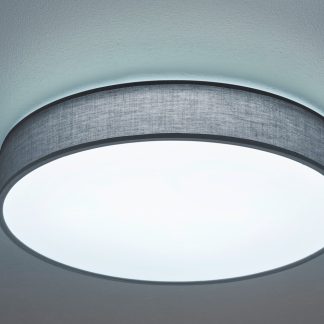 Lugano Led-kattovalaisin 60 cm harmaa kangaskehys