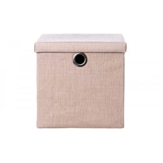 Kangaspintainen säilytyslaatikko beige