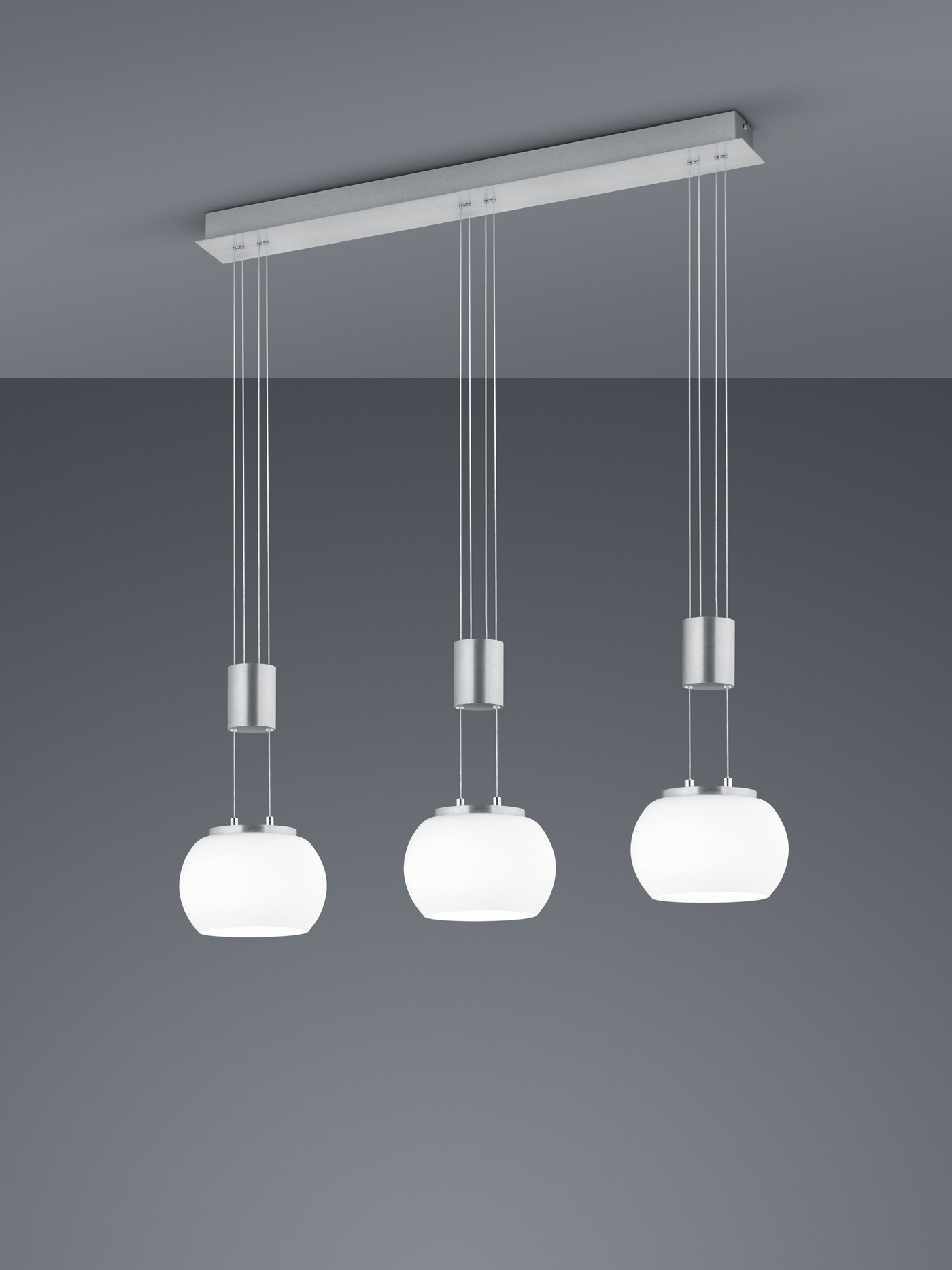 Madison 3-os LED-riippuvalaisin harjattu teräs