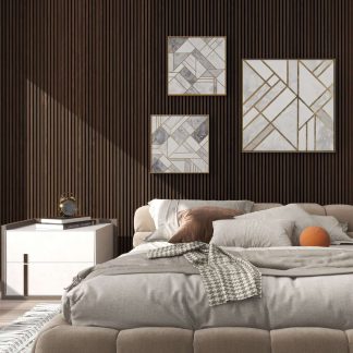 Akustiikkaseinäpaneeli Järnvik 5100 Walnus 600x24x2440mm