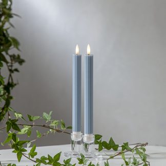 Flamme Stripe Led-antiikkikynttilä sininen 2 kpl/pak