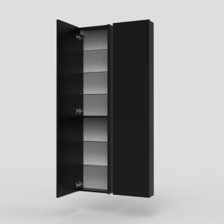 ARTE korkea tarvikekaappi matta musta