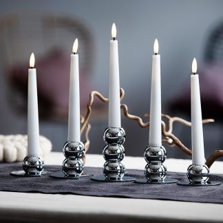 Lilli 5-set kynttilänjalka kromi