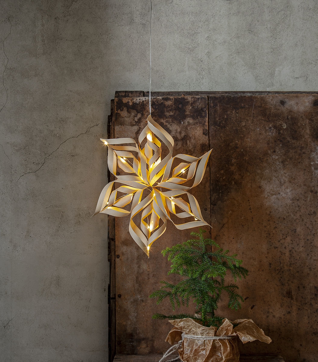 Bella paperitähti natur 40 cm