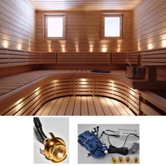 Led valosarja 12-osainen musta IP54