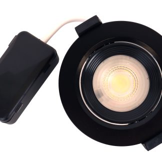 Led-alasvalo 6,5 W 3000K musta