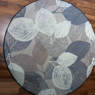 Lehtikuvioinen matto  pyöreä 133 cm beige