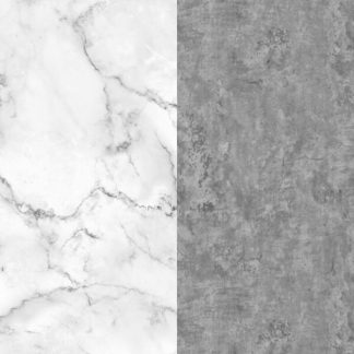 Kaksipuoleinen alumiinikomposiittilevy valkoinen marmori | tumma sementti 1500 x 610mm x 3 mm,