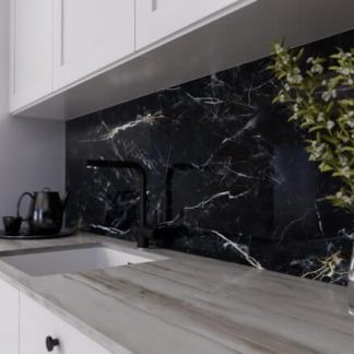 Kaksipuoleinen alumiinikomposiittilevy harjattu pronssi | musta/kulta marmori 3010x 610 x 3 mm