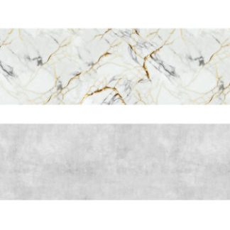 kaksipuoleinen alumiinikomposiittilevy valkoinen/kulta marmori | betoni 3010x610x3mm