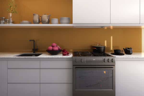 Kaksipuoleinen alumiinikomposiittilevy ruskea marmori | kiiltävä/peilaava kulta 610 x 3010 x 3 mm - Image 4