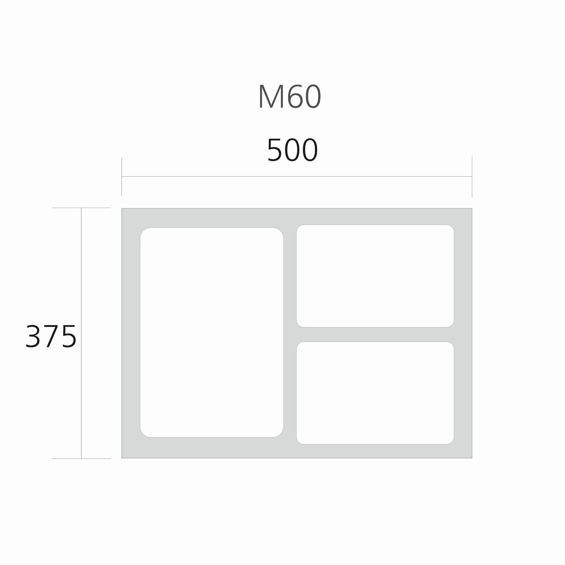 Jätelajittelujärjestelmä Cube Compact M60 leveille laatikoille - Image 2